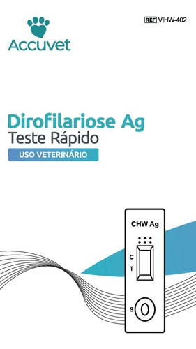 Teste Rápido Accuvet Dirofilariose Ag - C/10 Testes