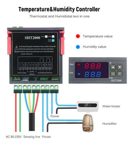 Controlador De Temperatura Y Humedad De La Pantalla Digital