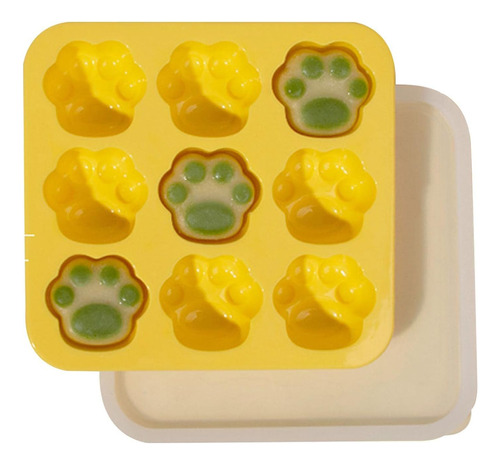Paw Print Silicone Mold - 9 Cavity Easy Release Gelatin