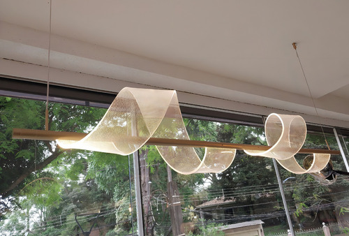 Pendente Led Ruban Ori 22w 3000k Dourado Fosco Nordecor
