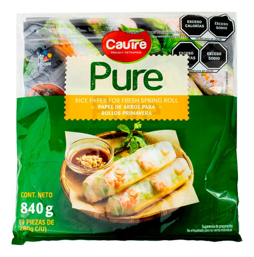 Papel De Arroz Para Rollos Primavera Pure 840gr