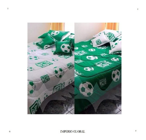 Combo Cubrelecho Y Sabanas Atletico Nacional