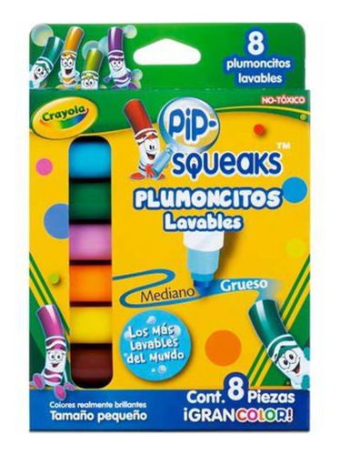 8 Marcador Pip-squeaks Plumoncito Lavable No Tóxico Crayola