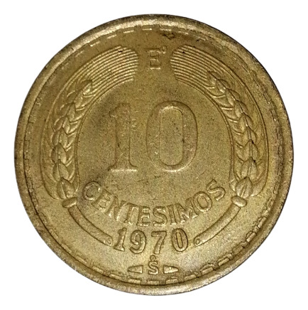 Moneda De 10 Centésimos De Chile 