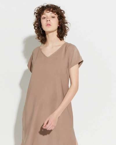 Imagen 2 de 5 de Vestido Loose Penny - Stone Mujer System