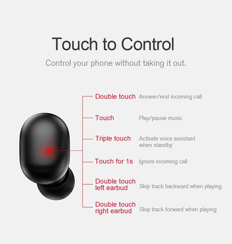 Imagen 7 de 10 de Audífonos In-ear Bluetooth Inalámbricos Haylou Gt1 Blanco