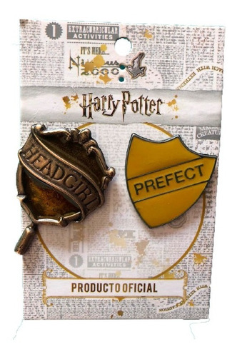 Pins Headgirl + Prefecto - Hufflepuff - Harry Potter