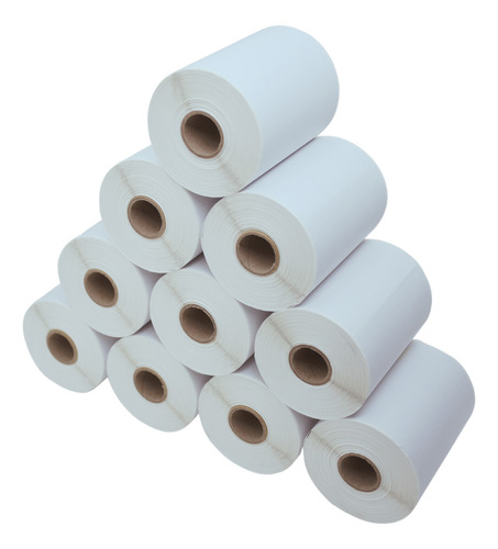10 Rolos Etiquetas Térmica 90x50 9x5 Zebra Argox Elgin Cor Branco Desenho Impresso Não Se Aplica