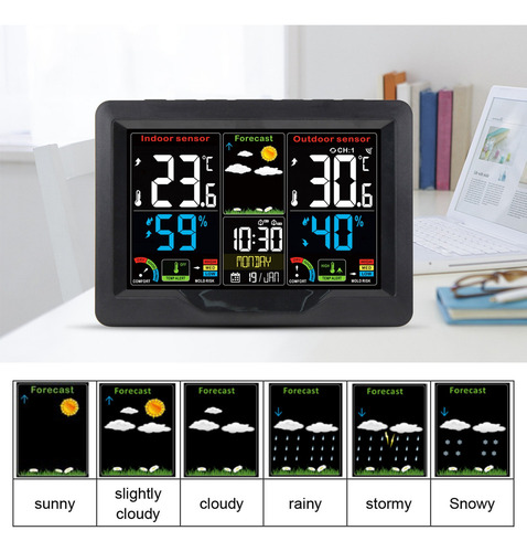 . Reloj Inalámbrico Con Estación Meteorológica Para Int/ext.