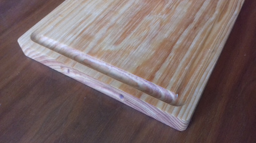 Plato Tabla Madera Carnes Asado 19x30cm Jgo 40 Pzas