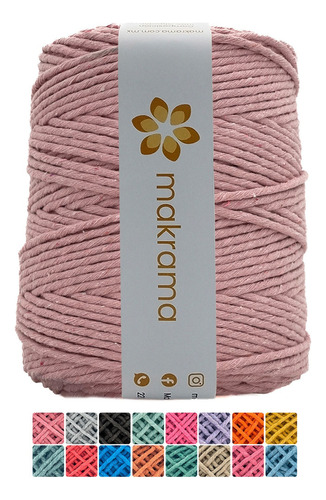 Hilaza De Algodón Para Macrame 3mm Colores Color Rosa Claro