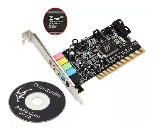 Tarjeta De Sonido Pci 5.1 Cmi8738 6ch Low Profile + Drivers