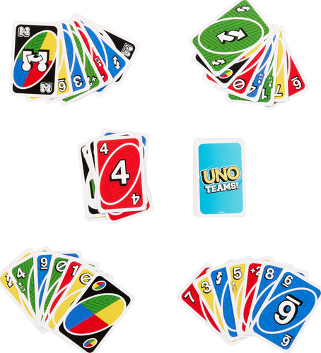 Juego De Cartas Mattel Games Uno Teams Para Niños, Adultos Y