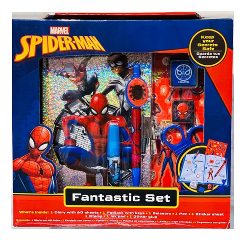 Set Para Colorear De Spiderman Diario Secreto 60 Hojas