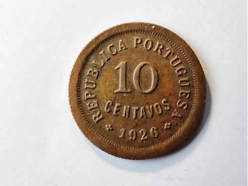 Moneda República Portuguesa 10 Centavos 1926(x85