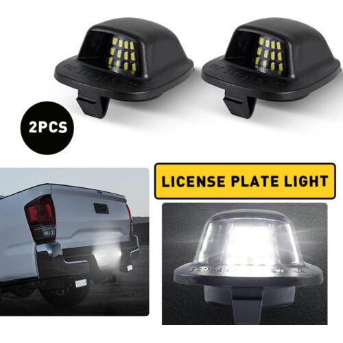 2 White Led License Plate Light For 1998-2004 Nissan Fro Aab