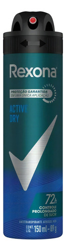 Kit C/6 Antitranspirante Aerossol Rexona Active 72h 150ml Fragrância Sim