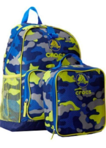 Mochila Escolar + Lonchera - Marca Crocs 