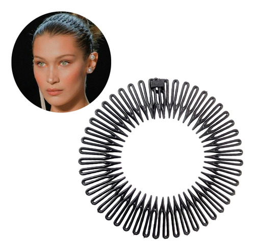 Vincha Diadema Zig Zag Circular Para Cabello Con Strass 