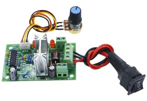 Pwm Controle Velocidade De Motor 12v 10a Chave Reversão