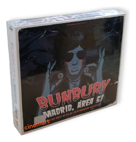 Madrid Area 51 En Vivo Bunbury 2 Discos Cd + 2 Dvd Nuevo