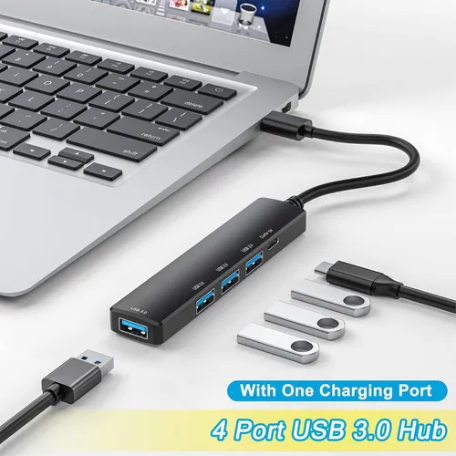 Hub Usb 3.0 Con Alimentación De 5 Puertos, Extensor Usb Divi