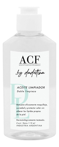 Aceite Desmaquillante Doble Limpieza Acf By Dadatina 