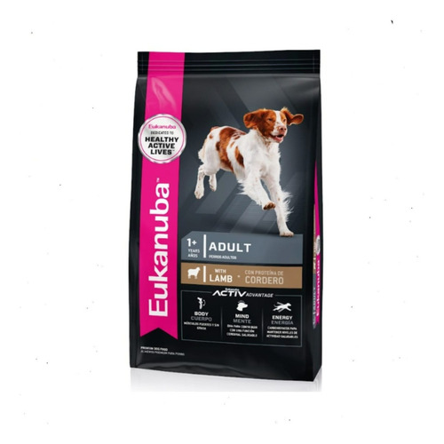 Alimento Eukanuba Cordero Perro Adult Raza Mediana Bolsa 15k