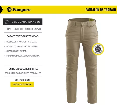 Pantalon Pampero Clasico Trabajo Original B/ Carpintero