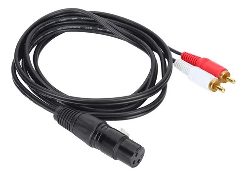 Cable Canon Xlr Hembra Balanceado A 2 Rca 1 Mt