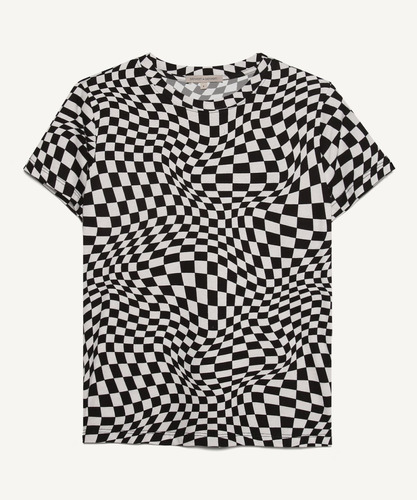Camiseta Mujer Seven M/c Negro Algodón 28095358-10