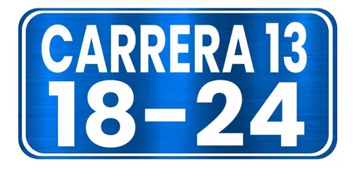 Placa Metálica Nomenclatura Dirección Personalizada 19x8 Cm