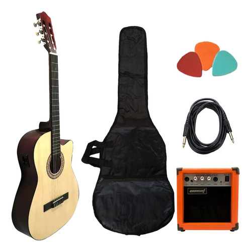 Guitarra Electrocriolla Romulo Garcia Cg100m+funda+cable+cap