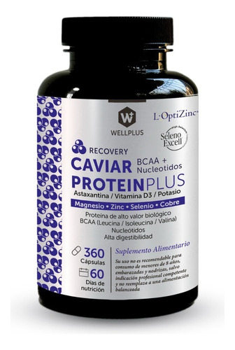 Caviar Protein Plus 360 cápsulas Wellplus