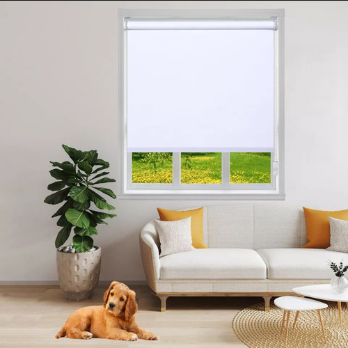 Cortina Rolo Blackout De Medida L 2,00x0,70 Blecaute 0% Luz Cor Bege
