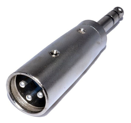 Adaptador De Cannon Xlr Macho A Plug Stereo 6.5 Metalico