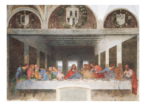 Imagen 2 de 2 de Rompecabezas Clementoni Museum Collection Leonardo - Cenacolo 31447 de 1000 piezas