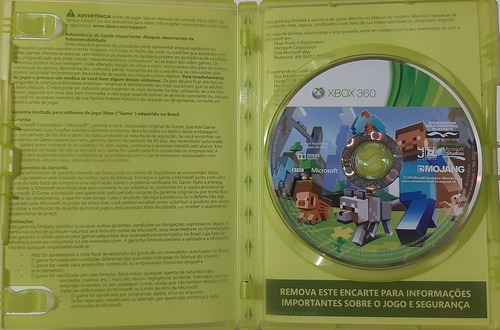 Jogo Do Xbox 360 Minecraft Usado Marcas De Uso (Usado)