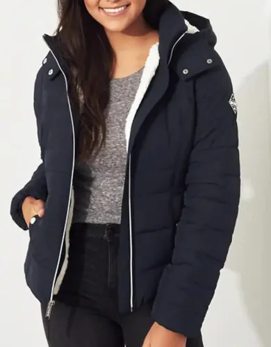 Puffer jacket hollister hotsell