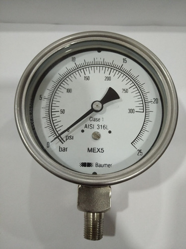 Manómetro 0 A 300 Psi Dial 4 Pulgadas