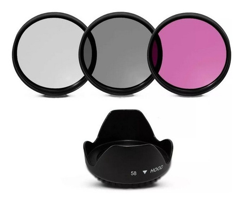 Kit Filtros 52mm + Parasol Pétalo + Envío Gratis