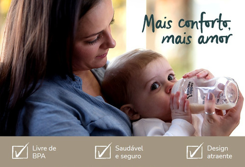 Imagem 5 de 5 de Kit 2 Mamadeiras Tommee Tippee Anticolic 260ml Azul Decorada