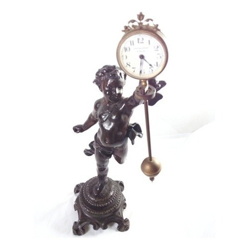 Raro Relógio De Mesa Pendulete Francês Assinado Art Nouveau (Usado)