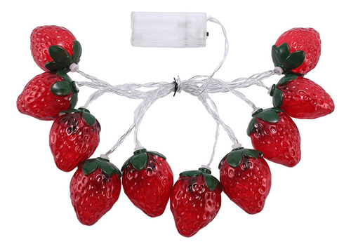 Guirnalda De Luces Led Con Forma De Fresa, Lámpara De