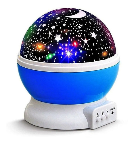 Veladores Dormitorio Proyector Estrella Luna Luz 360 Usb New