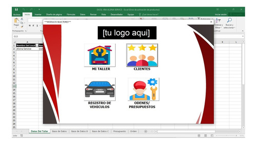 Excel Vba Para Talleres Mecanicos (2024 Vb)