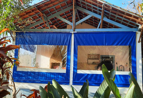 Toldo Retratil Cortina 2,80 X 1,50 Com Tubos Sob Medida