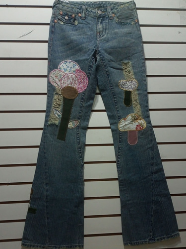 Pantalón True Religion Ashbury Raro Parches Bordado Camapana