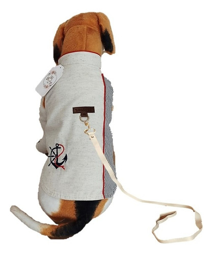 Roupa Roupinha Camisa Pet Cachorro Dudog Navy Náutico