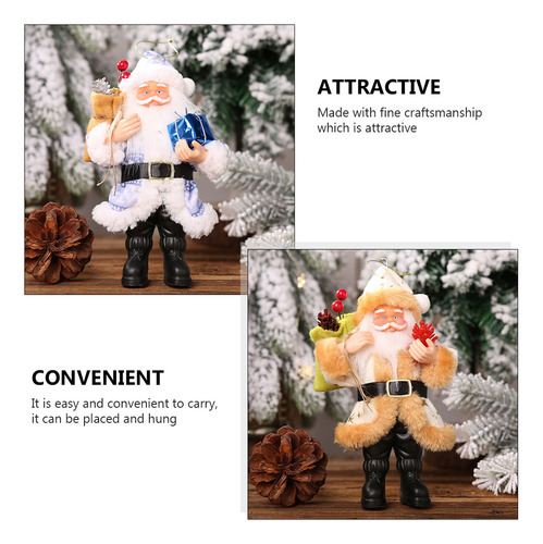 Adornos Navideños, Adorno De Papá Noel, 4 Unidades